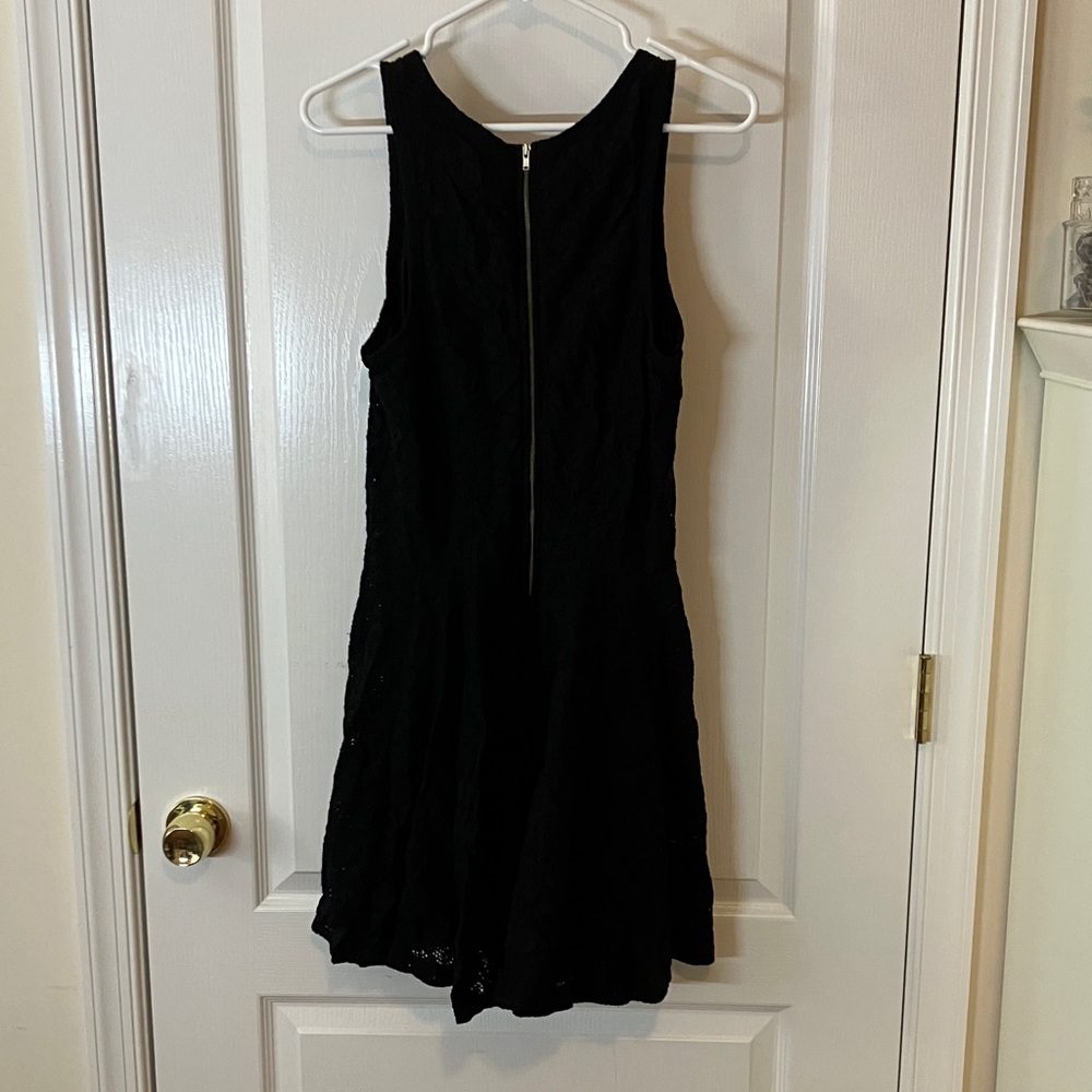 Express Black lace fully lined stretch skater skirt dress, medium - Picture 4 of 5
